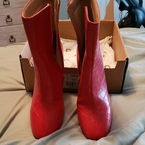 Red Women's Ankle Boots Brand New